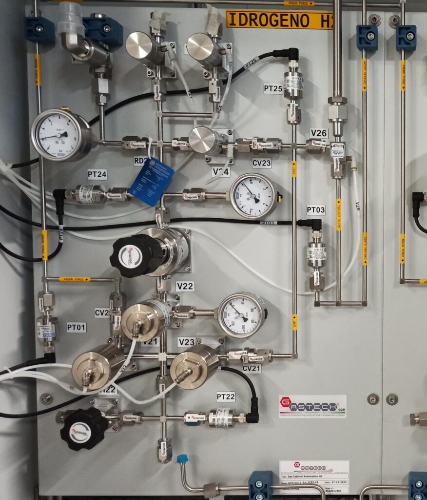 Pannello Gas Cabinet H2 - CH4
