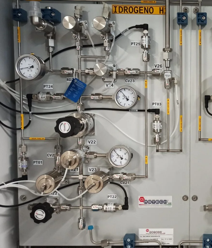 Pannello Gas Cabinet H2 - CH4